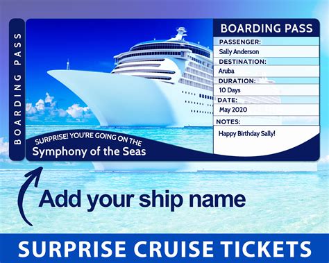 fake cruise ticket